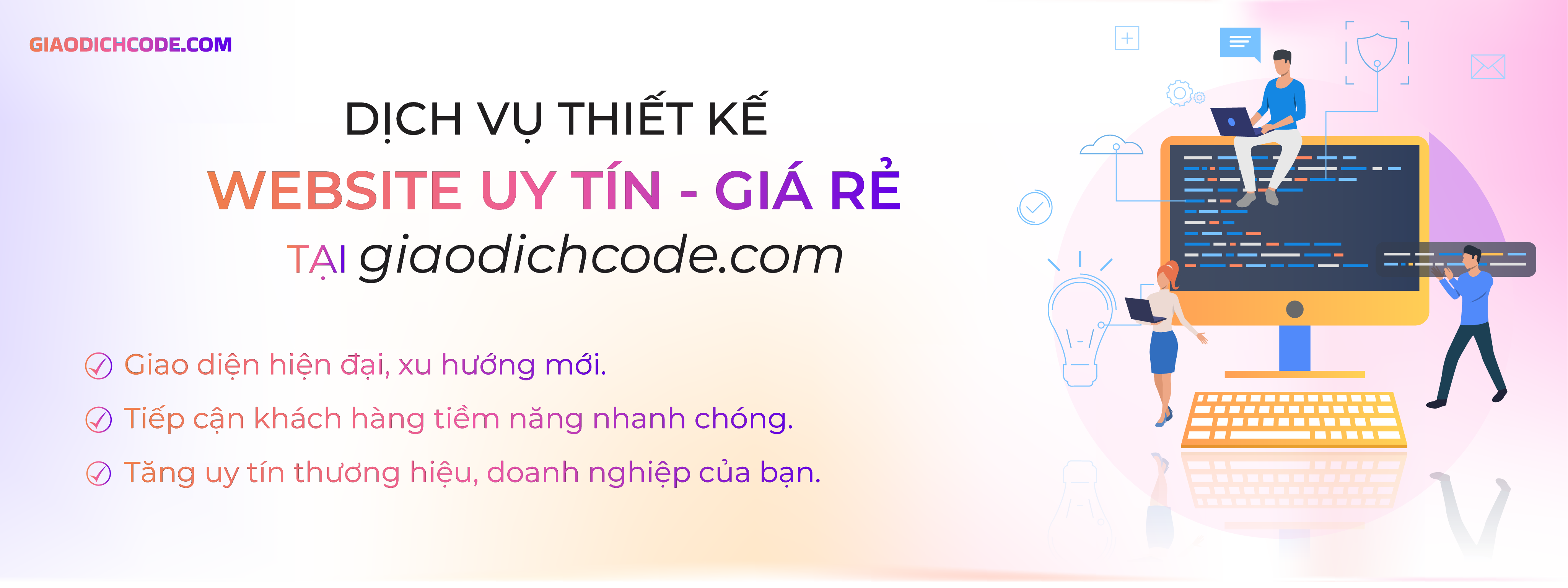 Thiết kế website uy tín - giá rẻ tại giaodichcode.com