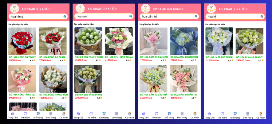 (ANDROID JAVA + SQLITE + BÁO CÁO WORD) App bán hoa tươi android java có quản trị và người dùng, đánh giá sản phẩm sau khi mua, đặt hàng, tiến trình thực hiện đơn hàng, các chức năng thêm, sửa, xóa