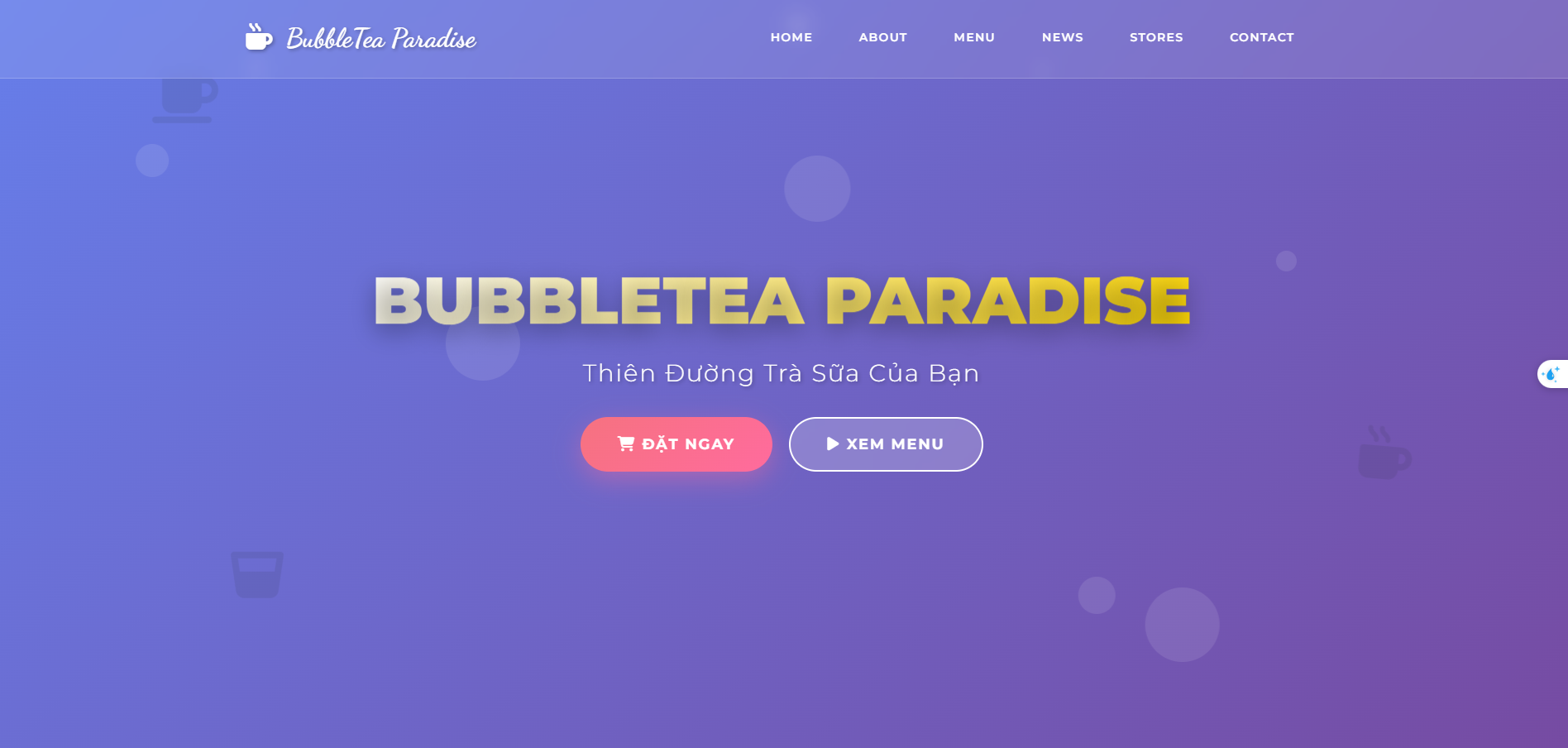 Chia sẻ bộ 4 theme website bán trà sữa giao diện đẹp