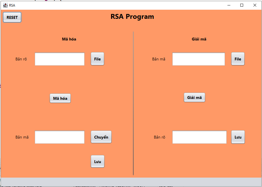 Source code chương trình mã hóa và giải mã RSA bằng java