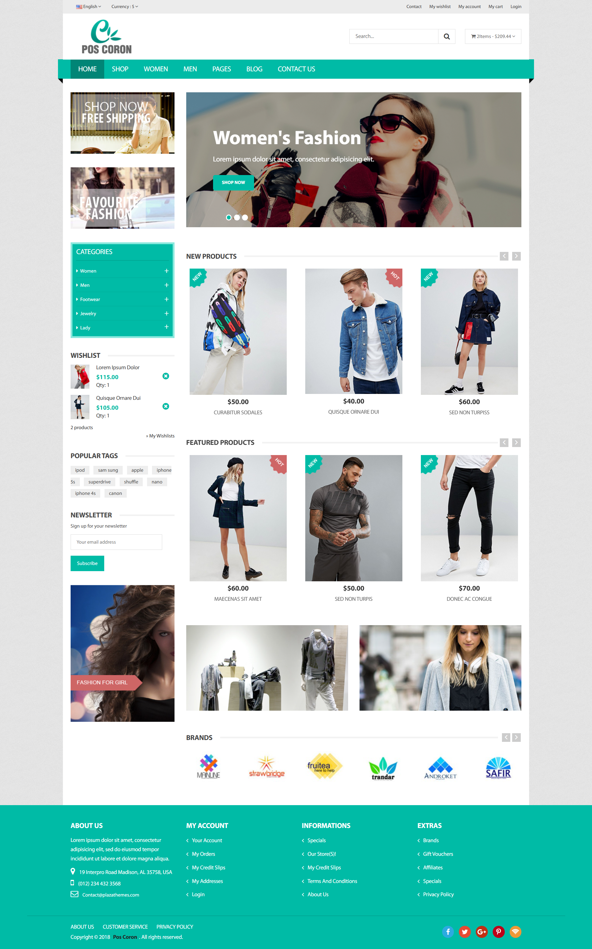 POS Coron – Responsive HTML5 eCommerce Website Template with Full Pages