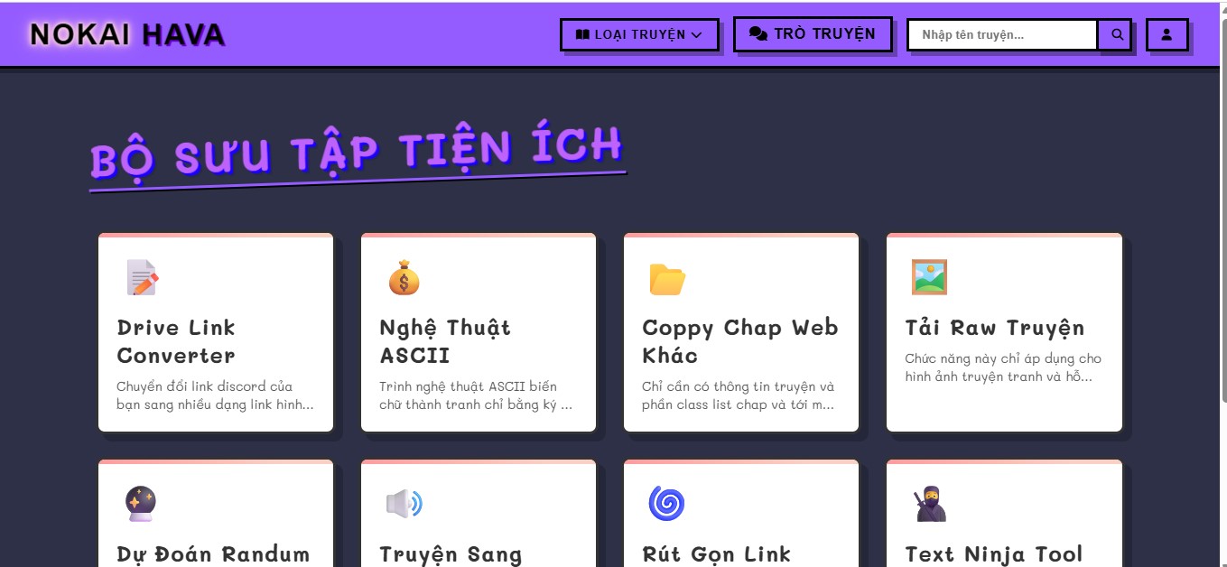 Giao diện web đọc truyện tranh Comic Style – Cơ Bản