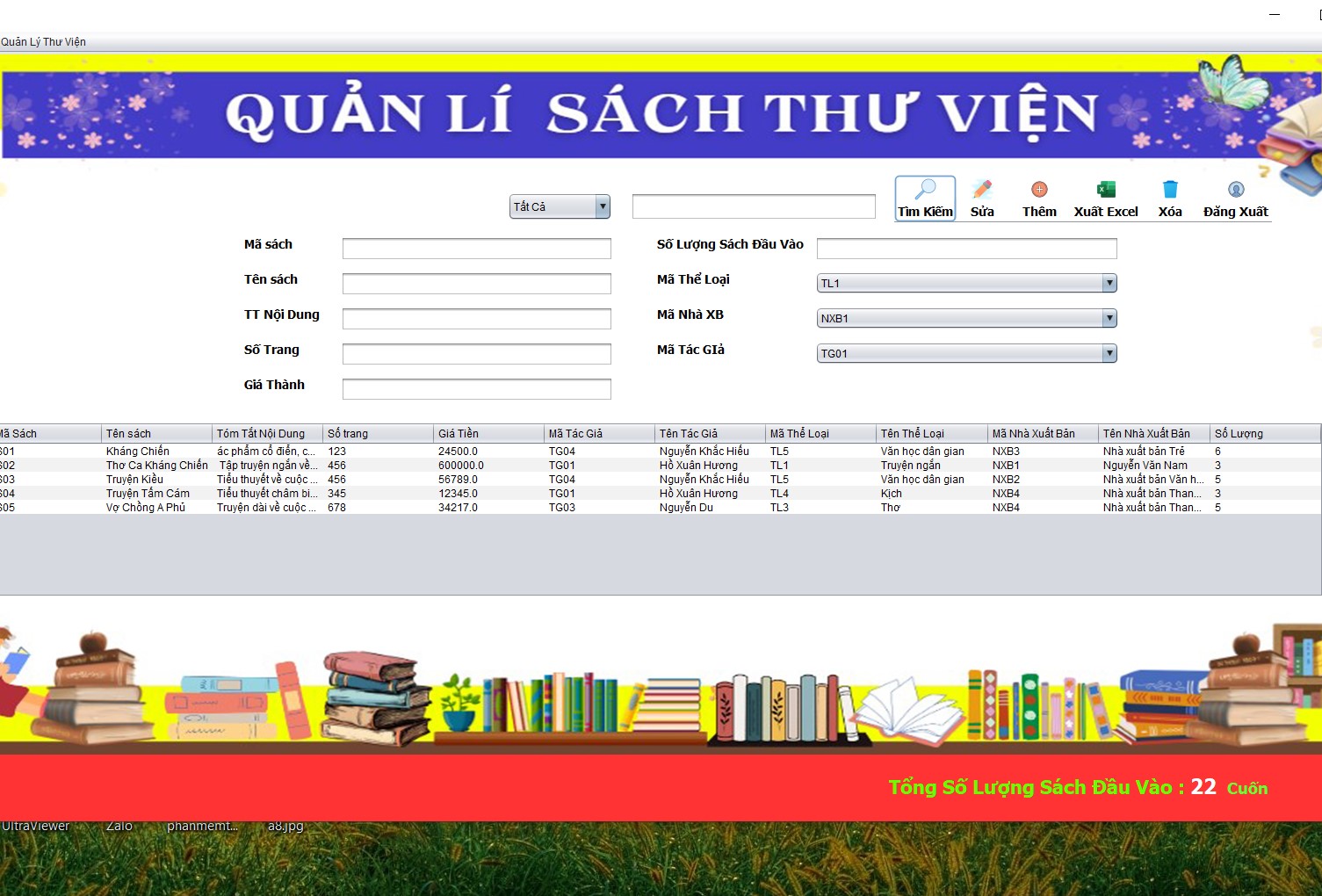 Đồ án + Báo cáo+ Slide phần mềm quản lí thư viện bằng JAVA SWING và SQLSERVER đạt 9.5 điểm đầy đủ chức năng quản trị