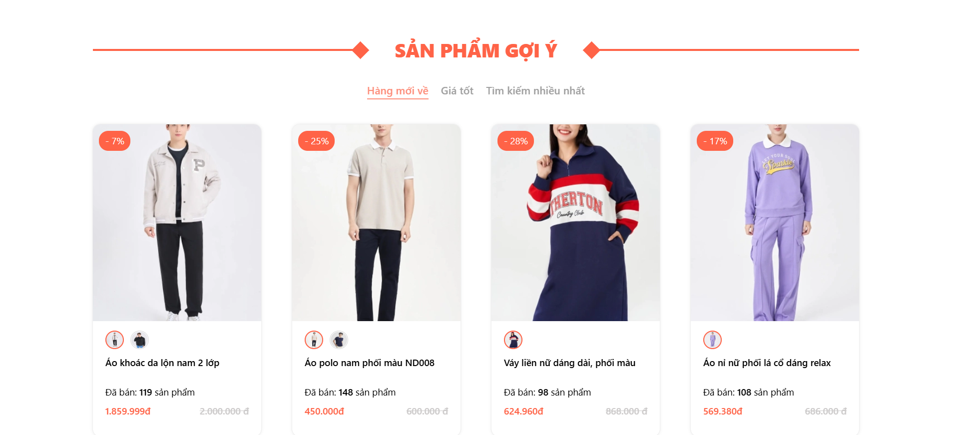 Frontend trang web thương mại điện tử (ReactJS)
