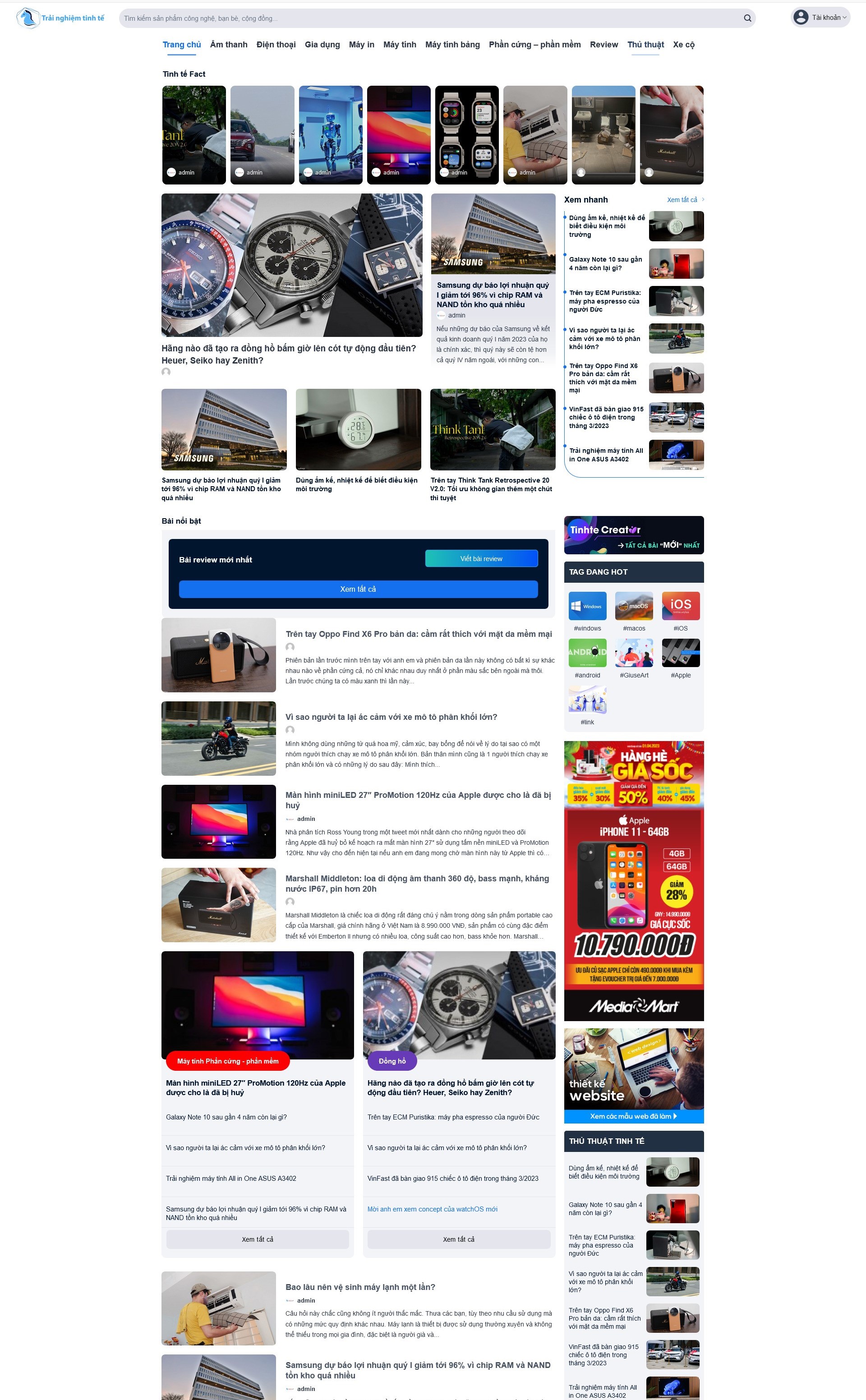 Theme wordpress website tin tức giống tinh tế - tin tức công nghệ - tin tức thể thao,...
