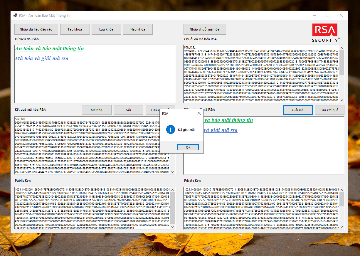 Chia sẻ source code mã hóa và giải mã RSA bằng c#