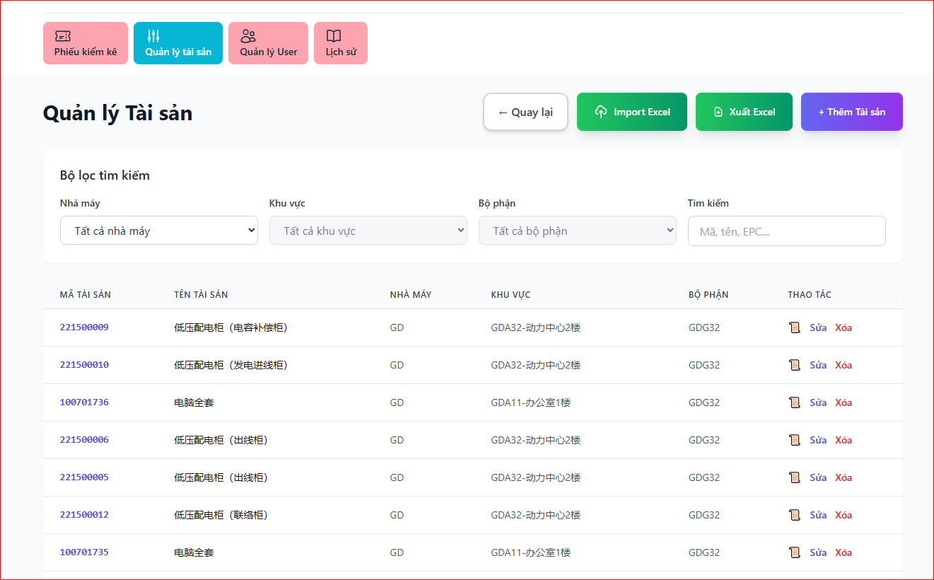 Code Hệ thống kiểm kê tài sản tự động sử dụng thẻ RFID UHF
