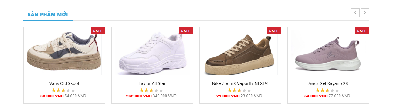 Đồ án + Báo Cáo website shop bán giày thể thao siêu đẹp bằng PHP & MYSQL đầy đủ chức năng quản trị và người dùng (kèm báo cáo WORD 60 trang đủ 7 loại UML)