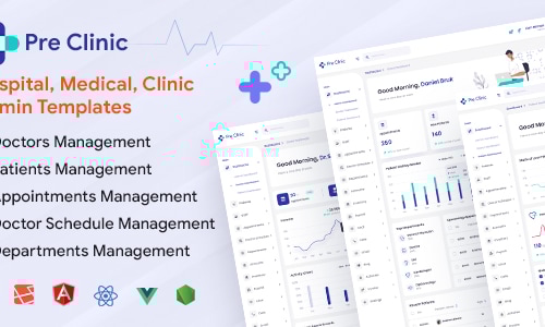 Preclinic - Mẫu giao diện cho admin