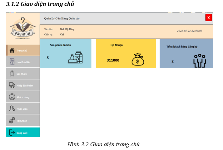 Quản Lý Cửa Hàng Bán Quần áo Winform 3 lớp + FULL Báo Cáo