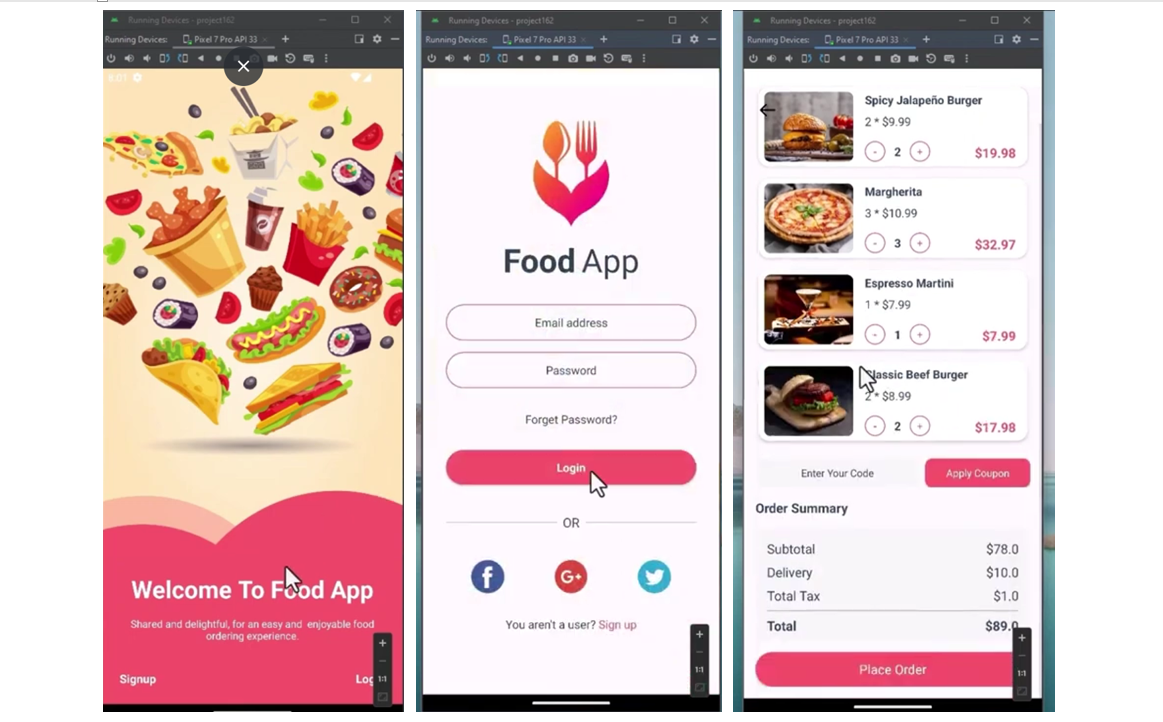 Đồ án Android - Food App Android nhà hàng quán ăn JAVA - sử dụng Firebase