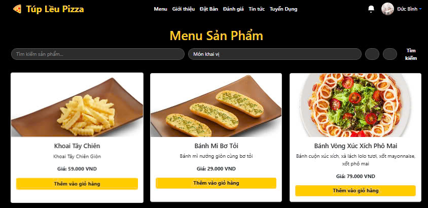 Source code Website bán pizza full PHP & SQL ( Báo cáo + ppt )