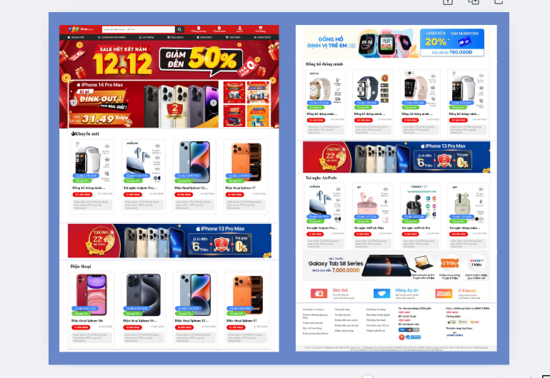 Đồ án + Báo Cáo website cửa hàng FPT bán đồ điện tử PHP & MYSQL đầy đủ chức năng quản trị và người dùng