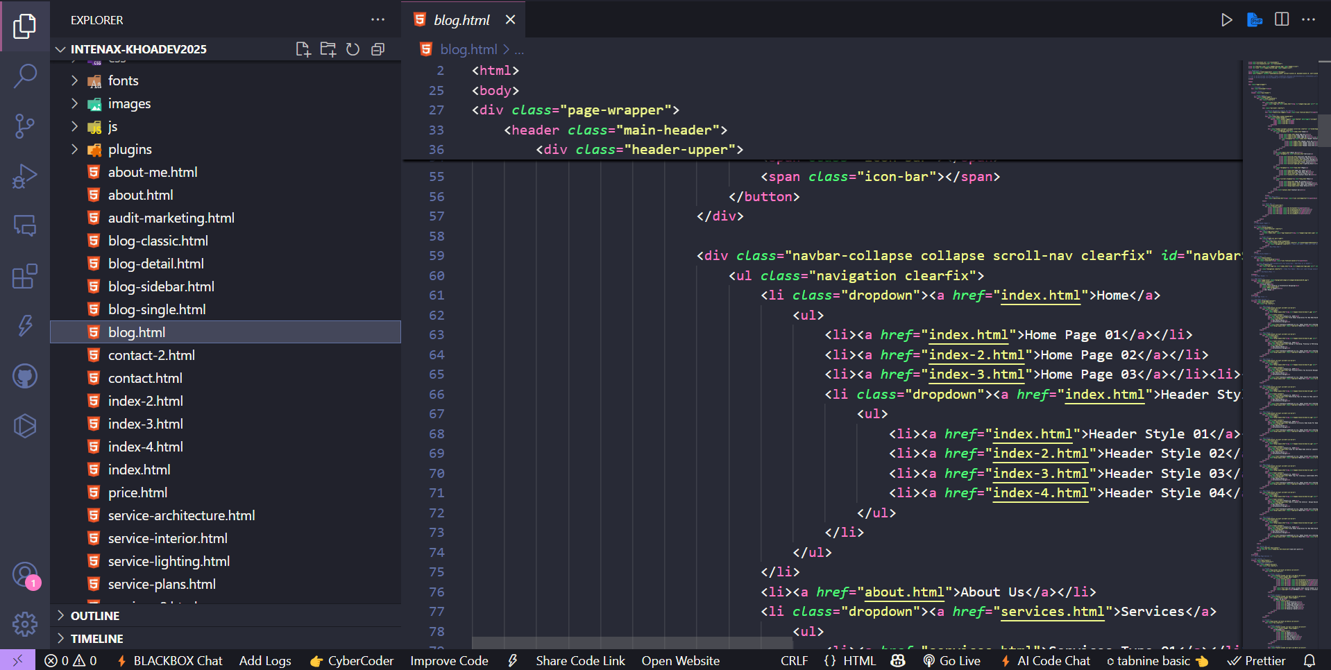 Source code HTML Template Thiết kế nội thất Kiến trúc giới thiệu dịch vụ  xây dựng kiến trúc sư - Intenax