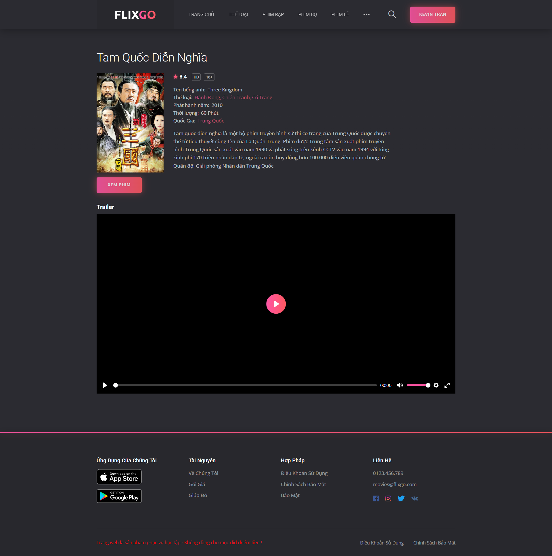 Source code website xem phim - rạp chiếu phim đầy đủ admin