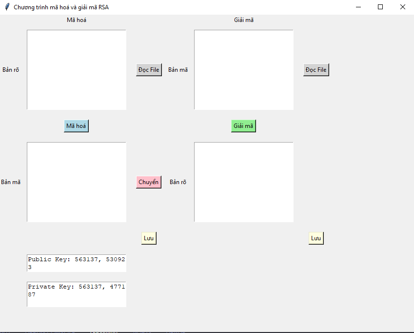 Chương trình demo mã hóa và giải mã RSA bằng python