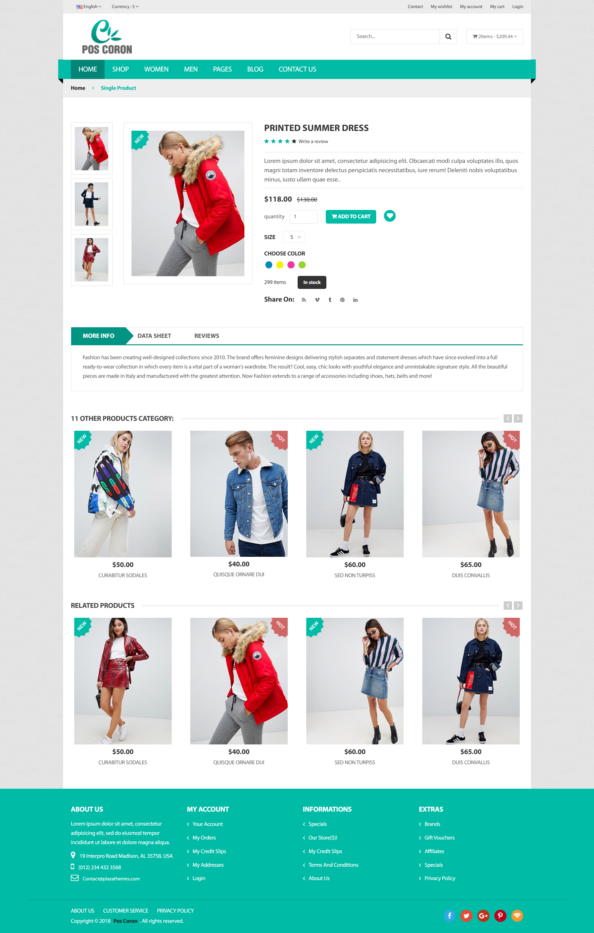 POS Coron – Responsive HTML5 eCommerce Website Template with Full Pages