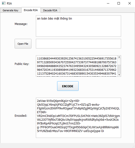 Source code mã hóa và giải mã RSA bằng python