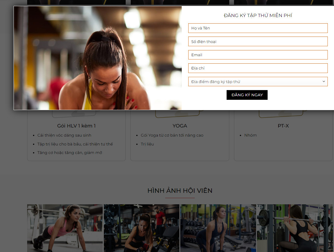 Fullcode wordpress tập gym và dạy gym cực đẹp giá rẻ