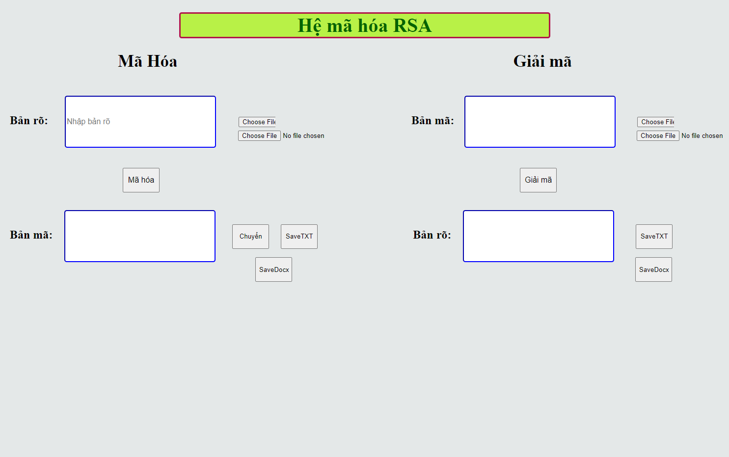 Source code Chương trình mã hóa và giải mã RSA bằng javascript