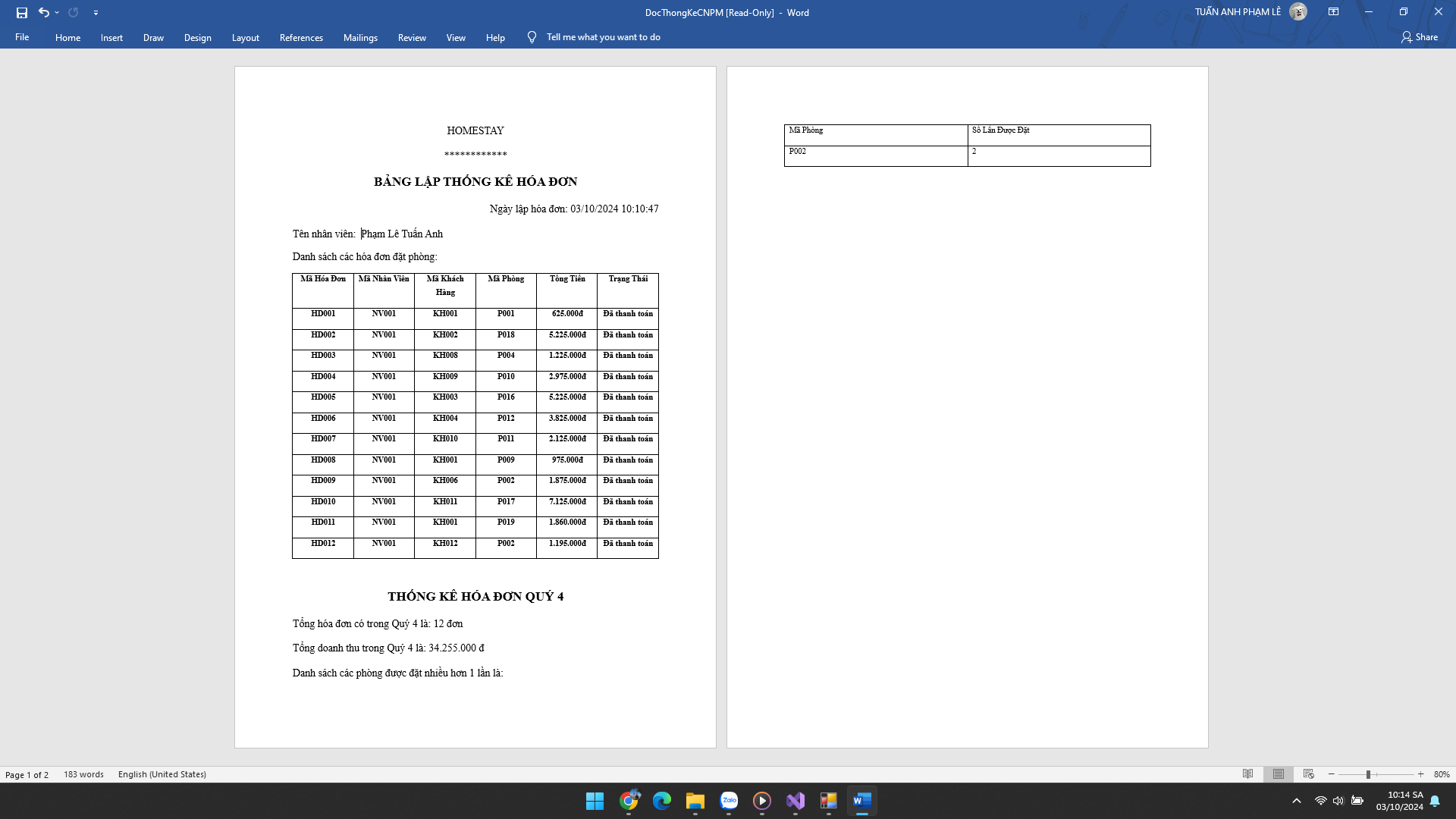 Full Source + Báo cáo | Phần Mềm Quản Lý Khách Sạn | .NET C# + SQLServer