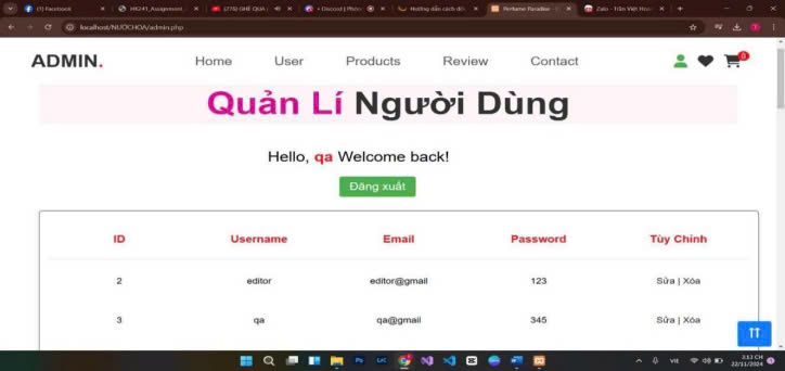 Source code Website bán nước hoa full PHP & SQL ( ppt + Báo cáo )