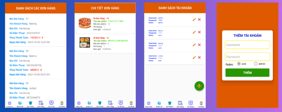 (ANDROID JAVA + SQLITE + BÁO CÁO WORD) App bán hàng android đặt đồ ăn có đầy đủ chức năng quản trị và đặt hàng, xem giỏ hàng thanh toán