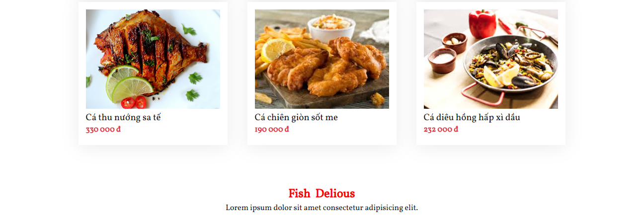 Đồ án website đặt đồ ăn FISH PHP & MYSQL đầy đủ chức năng quản trị và người dùng: giỏ hàng, đặt hàng,thêm, sửa, xóa sản phẩm