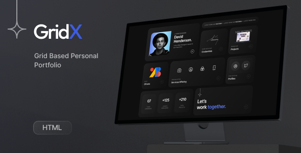 Gridx - Personal Portfolio HTML - source code giới thiệu cá nhân