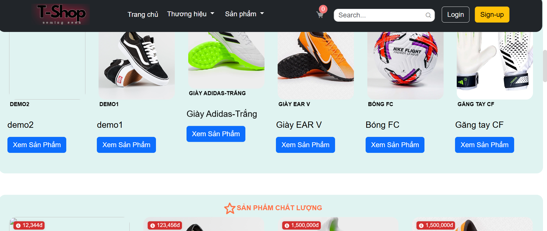 Website Quản lý cửa hàng Shop đồ thể thao bóng đá – PHP thuần +SQL