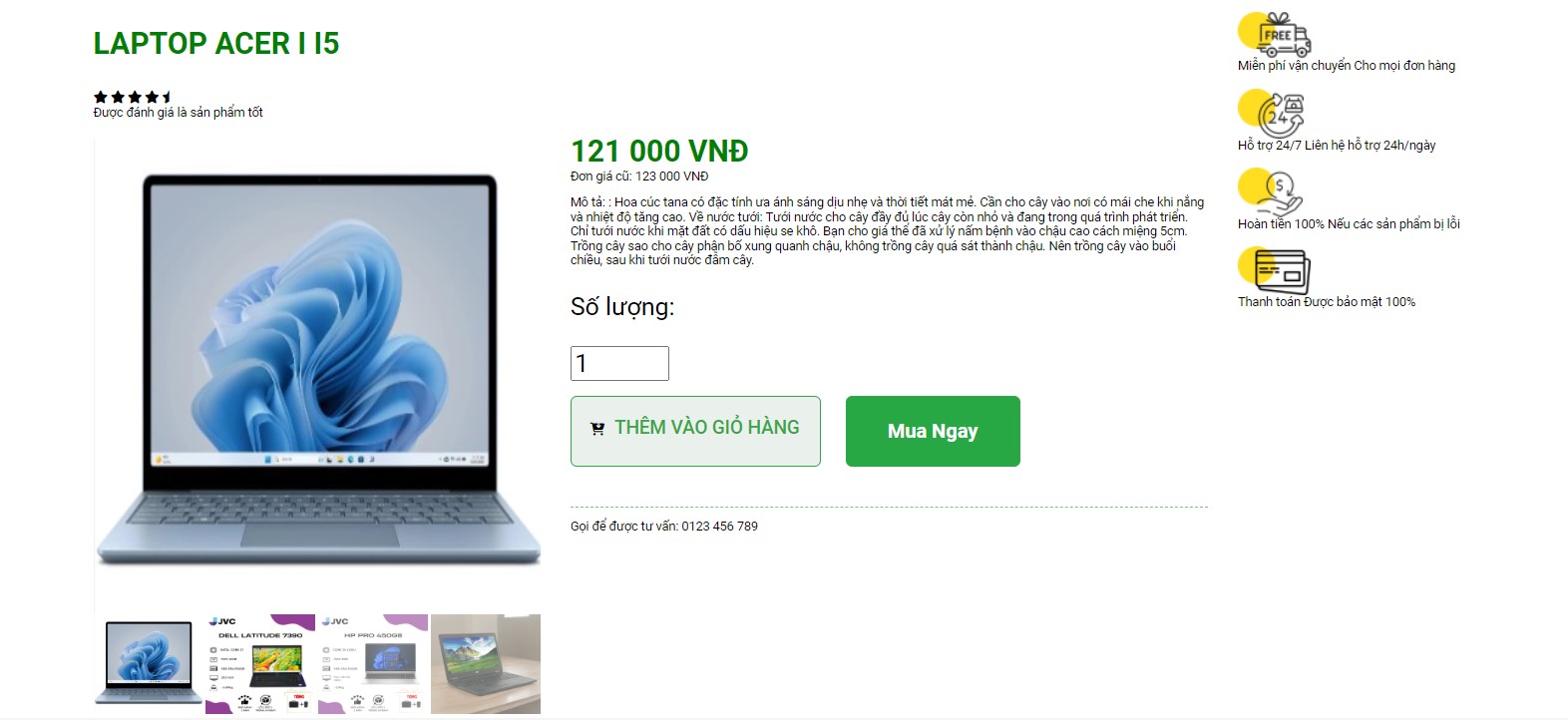 Đồ án website bán laptop bằng PHP & MYSQL đầy đủ chức năng quản trị và người dùng