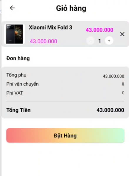 App Mobile bán điện thoại sử dụng Java và SQLite, có sẵn Word báo cáo