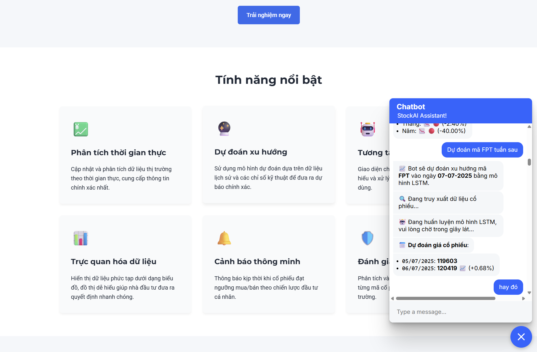 Đồ án tốt nghiệp Xây dựng ứng dụng RASA Chatbot thông minh trong phân tích và dự đoán thị trường chứng khoán