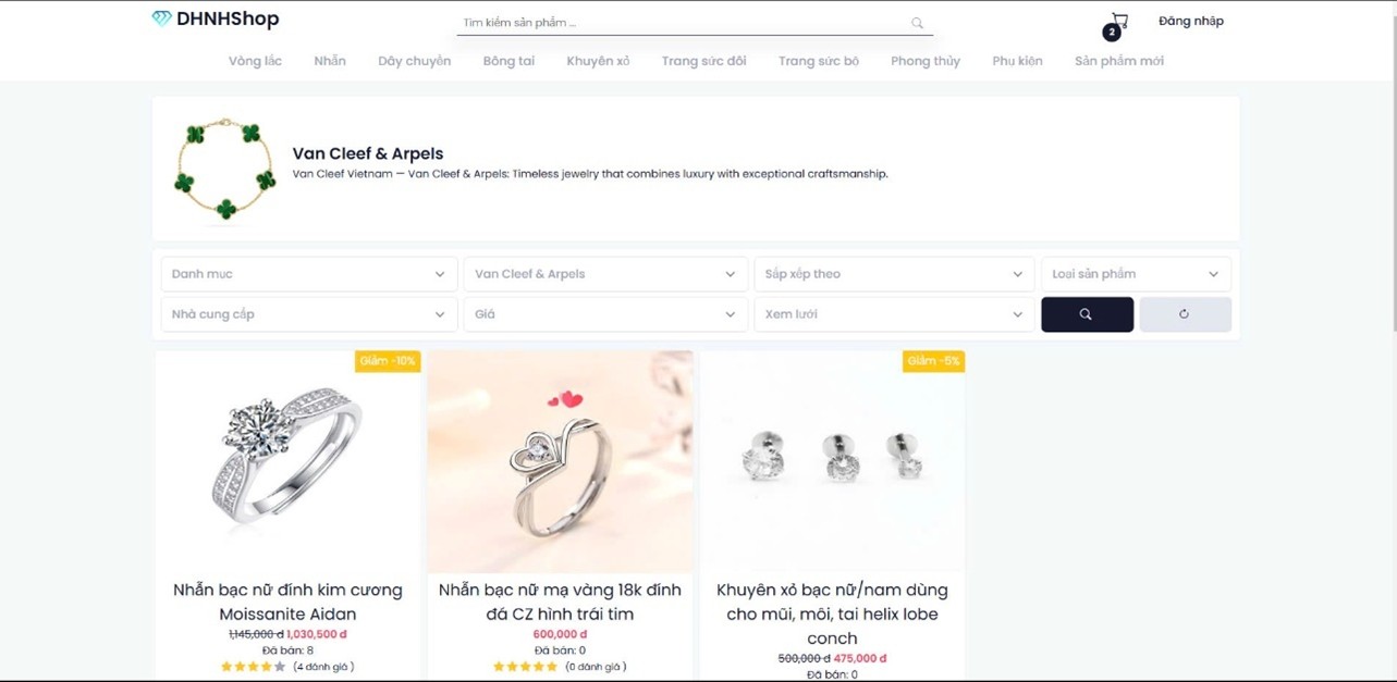 Full source code website trang sức php + mysql + báo cáo