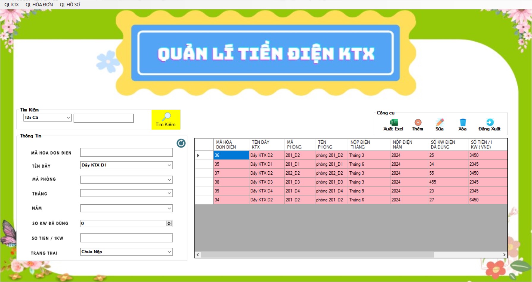 CHia sẻ ĐỒ ÁN + BÁO CÁO Phần Mềm Quản Lí Kí Túc Xá Trường Học .Bằng WINFROM C# SQLSERVER đầy đủ các chức năng quản trị