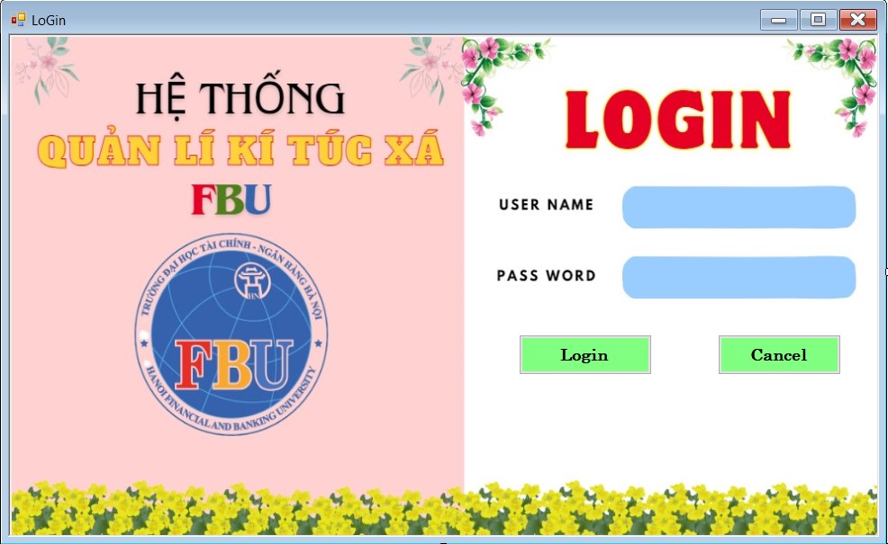 ĐỒ ÁN + BÁO CÁO Phần Mềm Quản Lí Kí Túc Xá Trường Học Bằng WINFROM C# SQLSERVER đầy đủ các chức năng quản trị + báo cáo