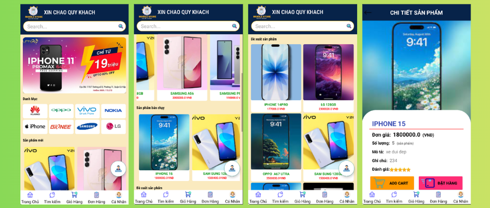 (ANDROID JAVA + SQLITE + BÁO CÁO WORD) App bán điện thoại android java có quản trị và người dùng, đánh giá sản phẩm sau khi mua, đặt hàng, tiến trình thực hiện đơn hàng, các chức năng thêm, sửa, xóa