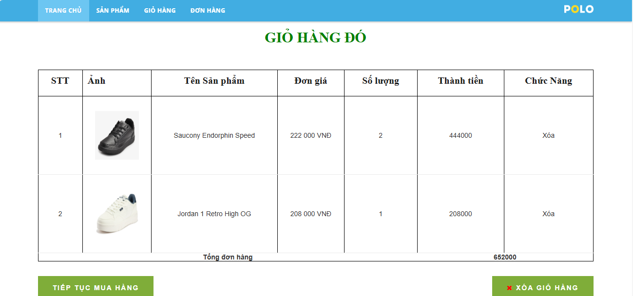 Đồ án + Báo Cáo website shop bán giày thể thao siêu đẹp bằng PHP & MYSQL đầy đủ chức năng quản trị và người dùng (kèm báo cáo WORD 60 trang đủ 7 loại UML)