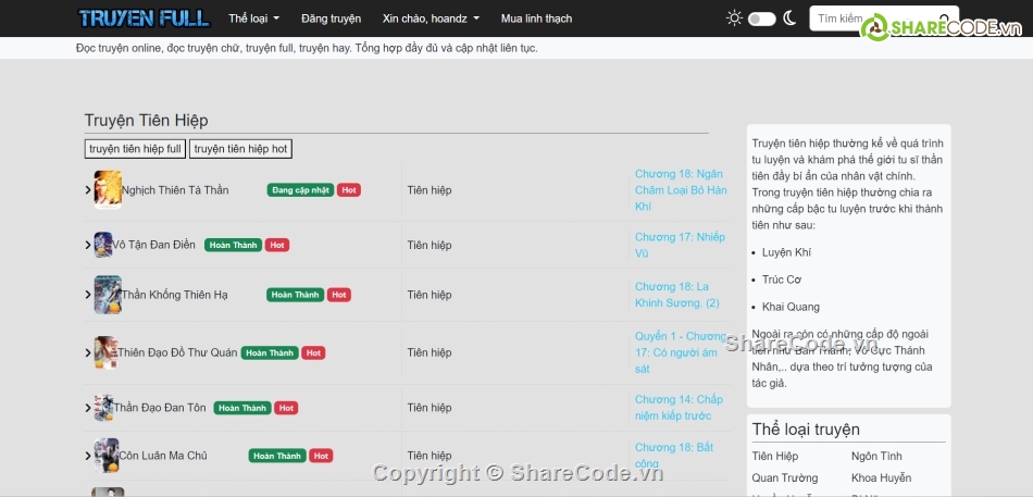 Full code web Truyện laravel dùng để kinh doanh hoặc làm đồ án về web truyện. Web truyện với các chức năng: tool Cào truyện, tự động thông báo gửi mail, room chat realtime ,...)