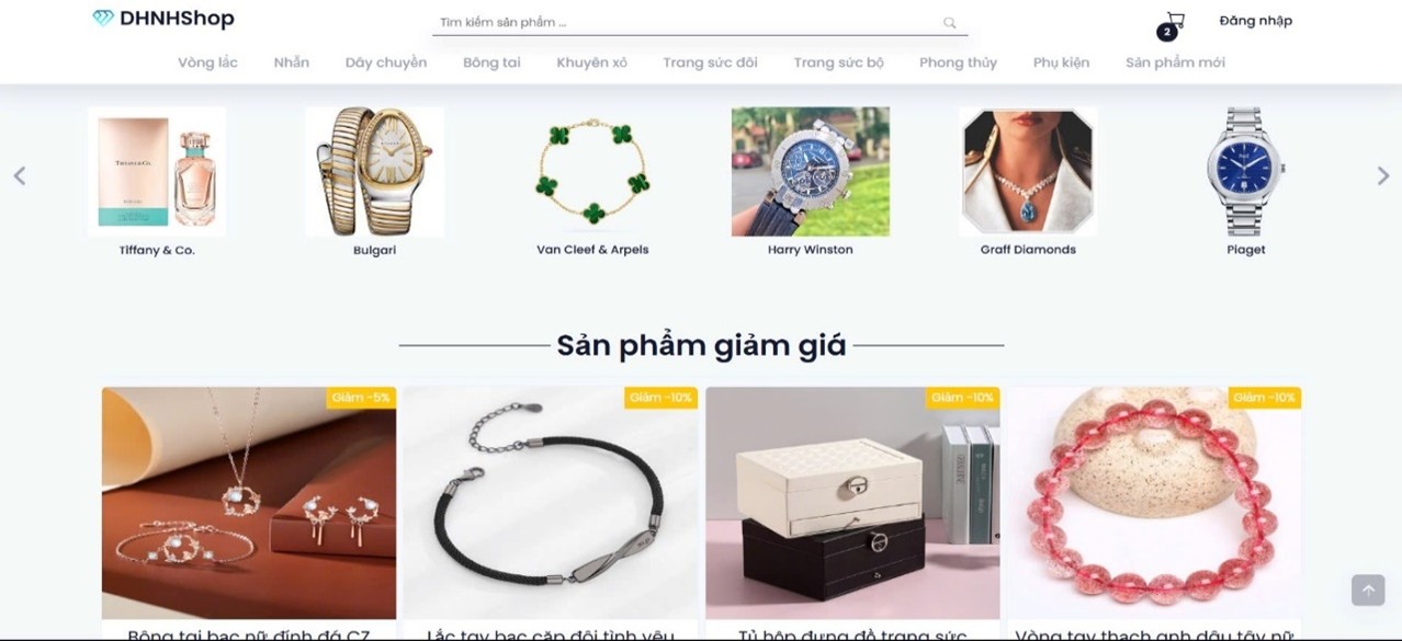 Full source code website trang sức php + mysql + báo cáo