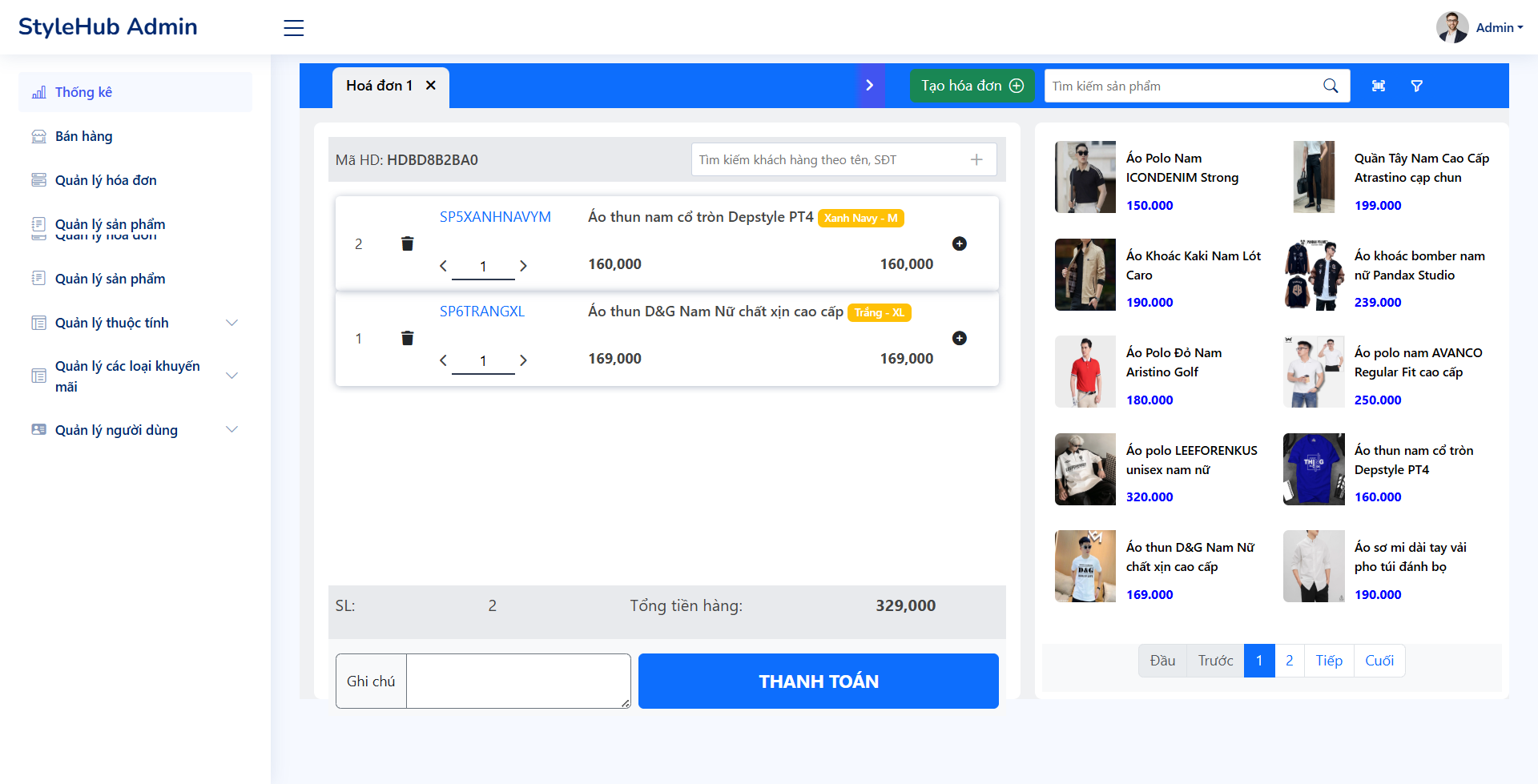 Full source code website bán hàng thời trang nam - ASP.NET MVC Web API - Tích hợp VNPay thanh toán online [Kèm Full báo cáo]