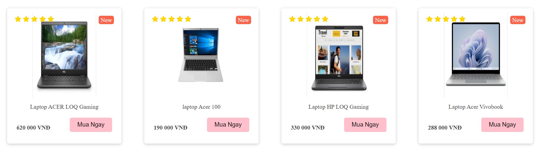 Đồ án website bán laptop bằng PHP & MYSQL đầy đủ chức năng quản trị và người dùng