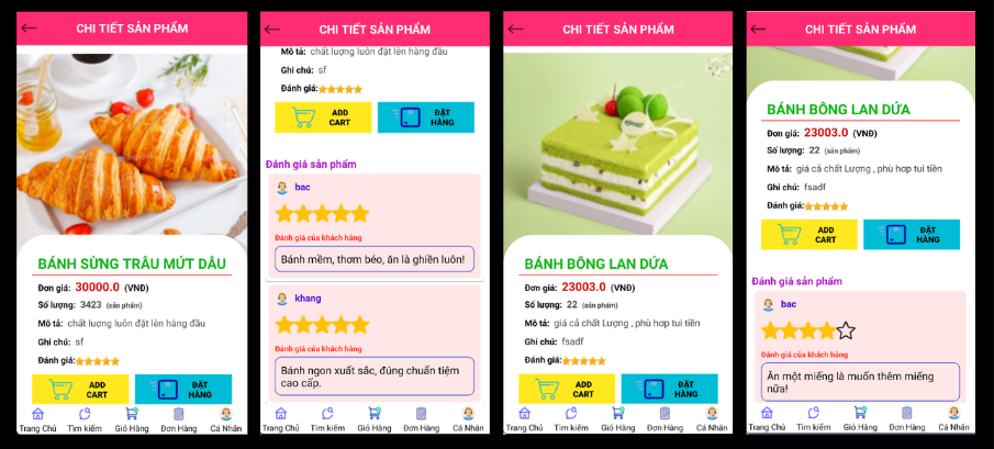 (ANDROID JAVA + SQLITE + BÁO CÁO WORD) App bán bánh ngọt android java có quản trị và người dùng, đánh giá sản phẩm sau khi mua, đặt hàng, tiến trình thực hiện đơn hàng, các chức năng thêm, sửa, xóa