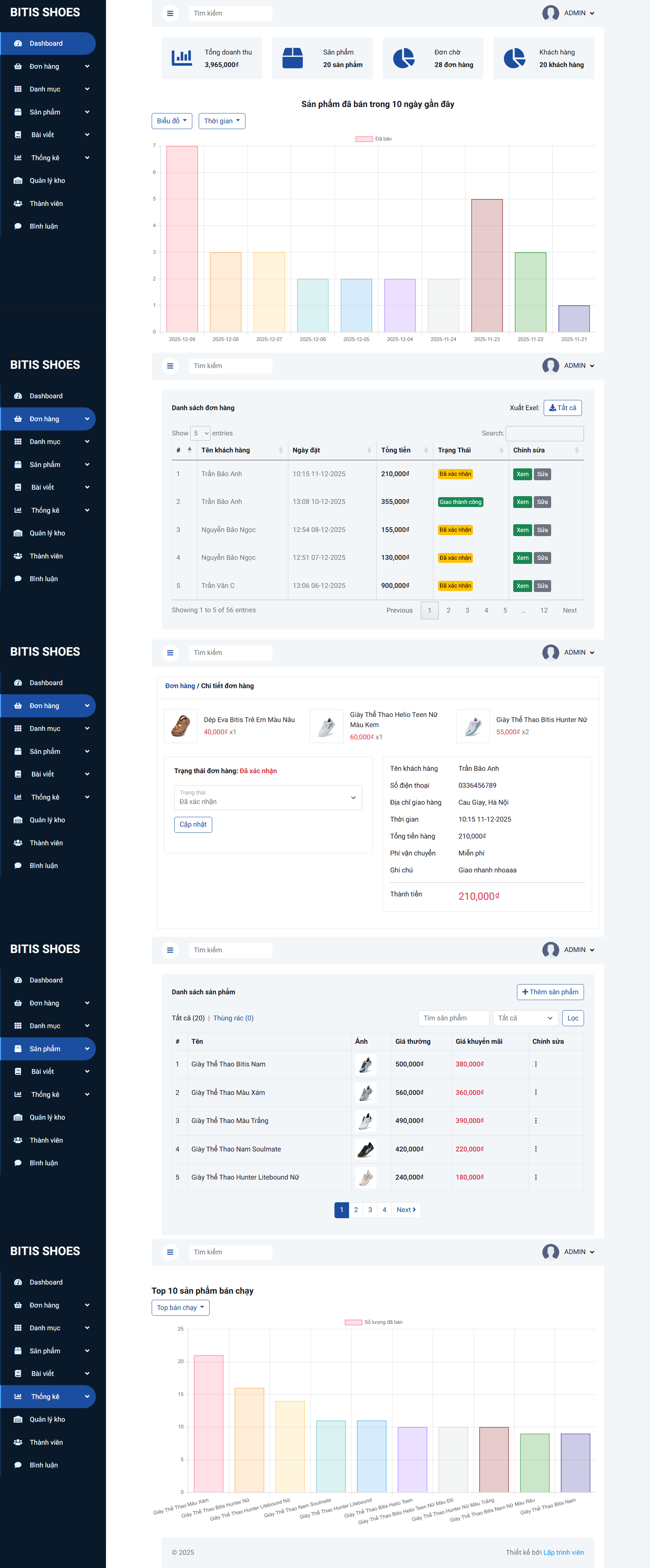 Full code website bán giày dép phụ kiện php mysql shop giày dép adidas shoes
