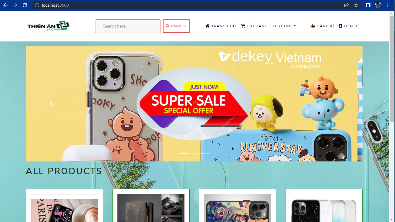 Full code Website bán phụ kiện reactJS + báo cáo