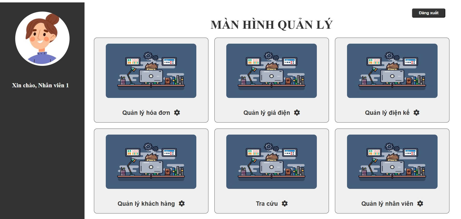 Source code website quản lý hóa đơn tiền điện | Đầy đủ báo cáo