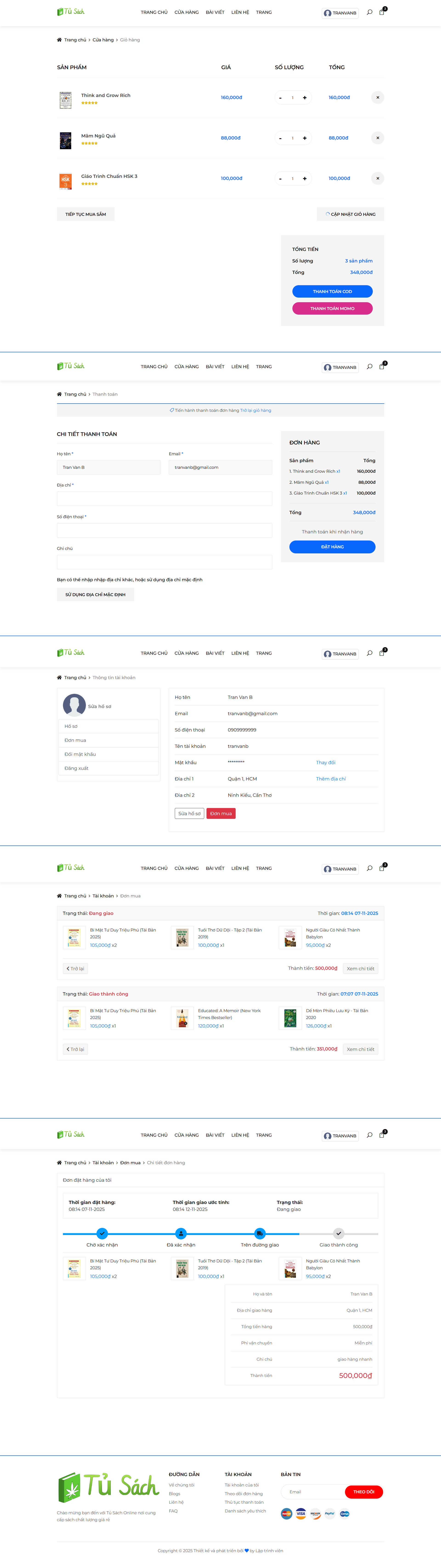 Full code website bán sách book store php mysql thanh toán momo | Full báo cáo website cửa hàng bán sách