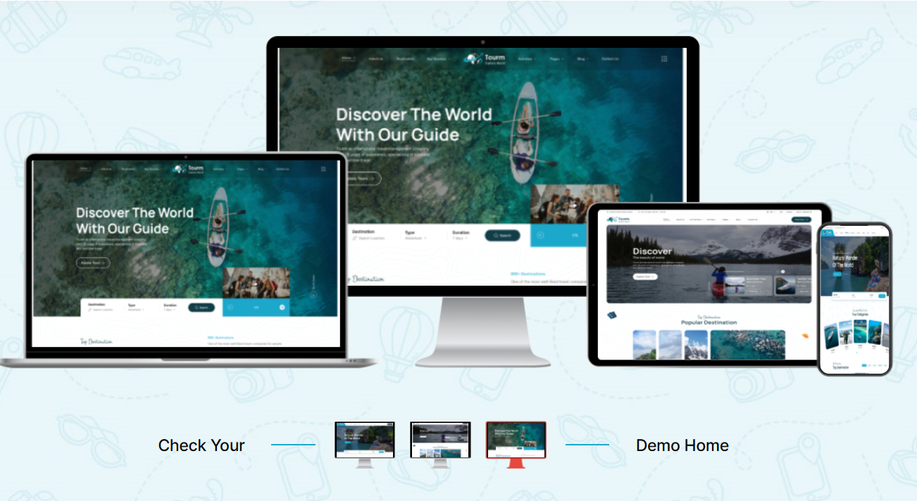 Html template website đặt phòng khách sạn tour du lịch Travel Tour Booking Tourm