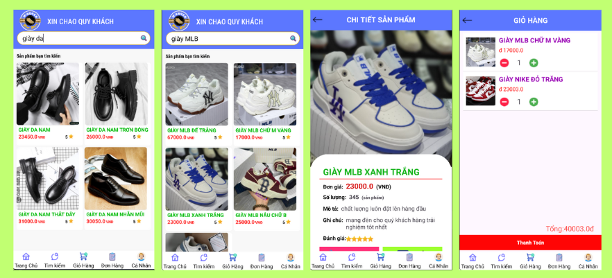 (ANDROID JAVA + SQLITE + BÁO CÁO WORD) App bán giày android java có quản trị và người dùng, đánh giá sản phẩm sau khi mua, đặt hàng, tiến trình thực hiện đơn hàng, các chức năng thêm, sửa, xóa