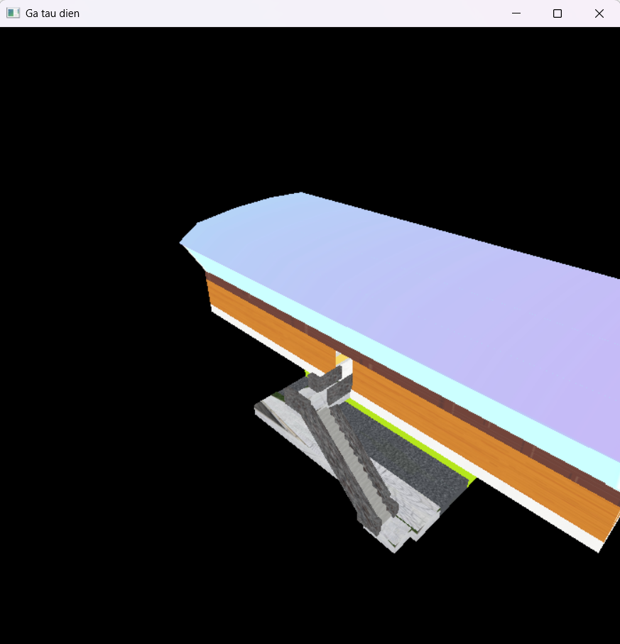 Source code đồ họa máy tính mô phỏng nhà ga OpenGL